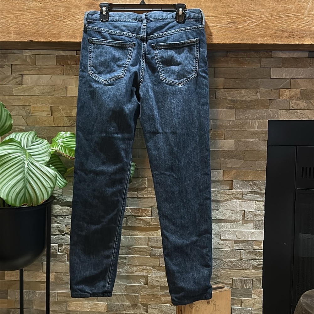 EDDIE BAUER Boyfriend Relaxed Buffalo Flannel Lined Jeans 8 - Picture 3 of 9